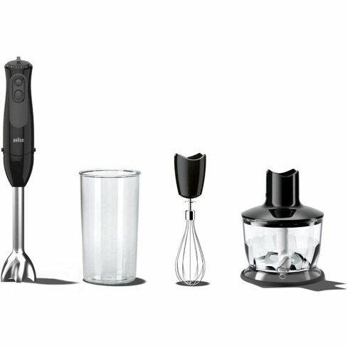 Braun MQ 3135 MultiQuick 3 Hand Blender, 900W, 600Ml - Black- International Warranty