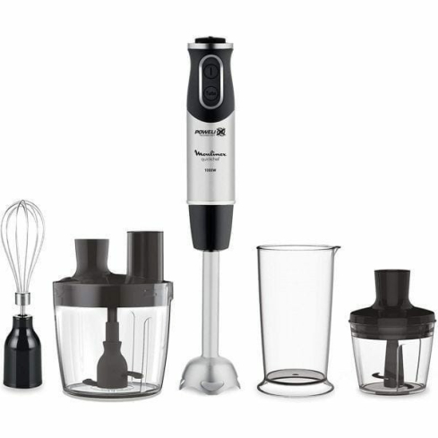 Moulinex DD65J810 Quickchef Hand Blender, 1000W - Silver Black