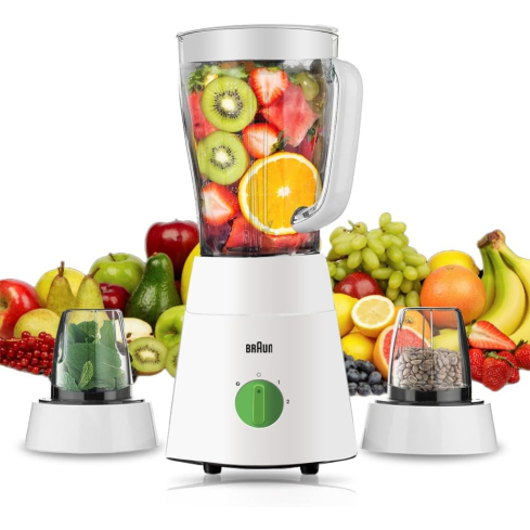 Braun JB0123WH Jug Blender , 500W, 1.5L - White