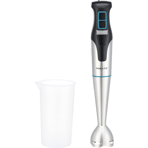 Sokany SK-758 Hand Blender with Cup, 1200W - Silver Black