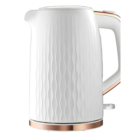 BLACK+DECKER Electric Kettle, 1.7 Liter, 2200 Watt, White - JC190W