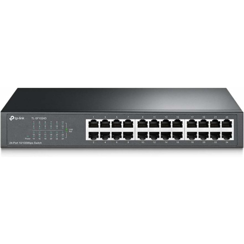 TP-Link TL-SF1024D Switch, 24-Port, 10/100Mbps - Black