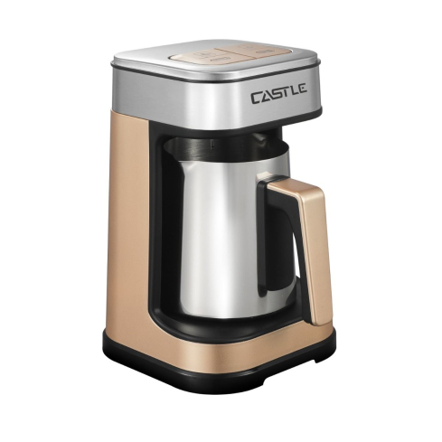 Castle Turkish Coffee Maker, 700 Watt, Silver Gold - TCM7020G