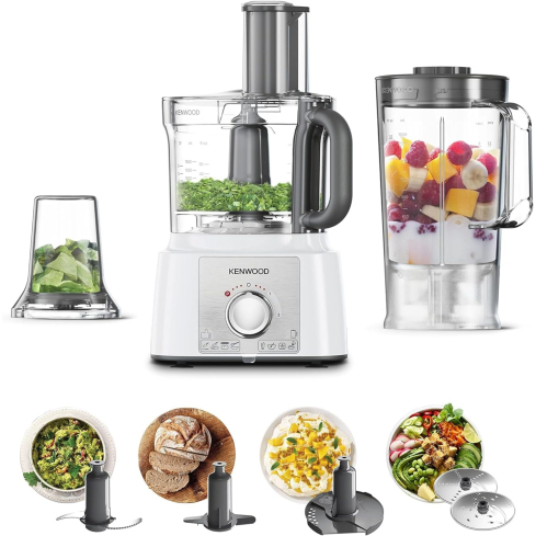 Kenwood FDP65.400WH Food Processor, 1000W - White -International Warranty