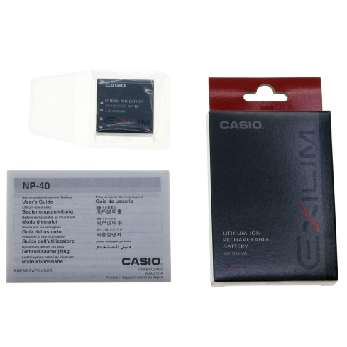 Casio NP-40 Camera Rechargeable Battery, 1300mAh - Black