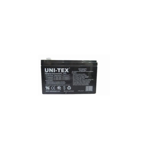 UNI-TEX Battery, 12V, 12A - Black