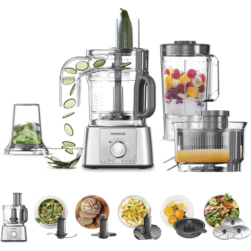 Kenwood FDP65.880SI Food Processor, 1000W - Silver