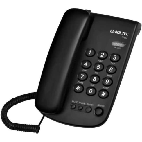 El Adl Tech 109C Corded Home Telephone - Black