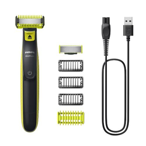 Philips OneBlade Trimmer and Shaver, Wet and Dry - QP2824/10, Lime Green
