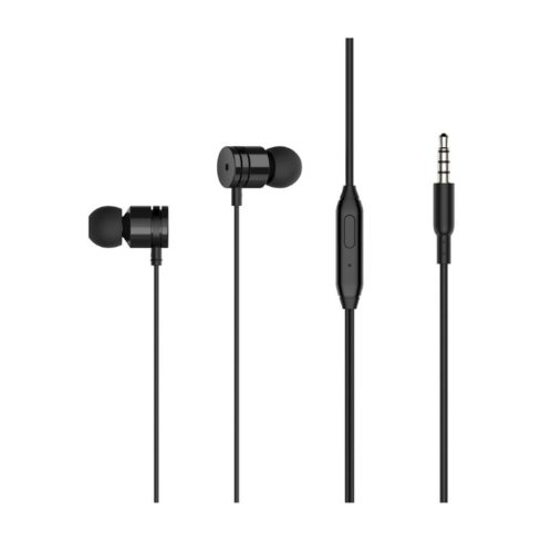Riversong Seed+ Stereo Sound Wired In-Ear Earphone with Microphone, Black - EA64