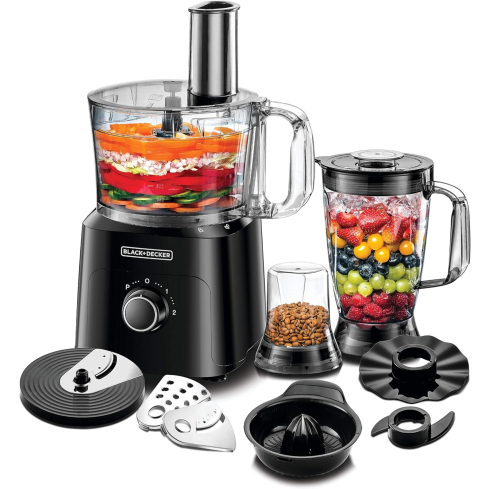 Black & Decker FX775-B5 Food Processor, 750W - Black