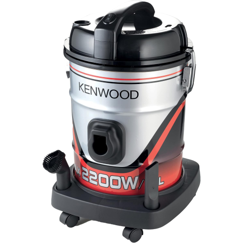 Kenwood VDM60.000BR Drum Vacuum Cleaner, 2200W, 25L - Silver * Black * Red -International Warranty