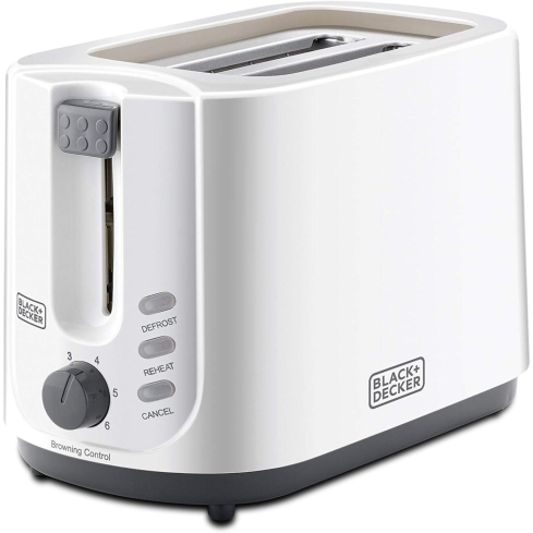 Black & Decker ET125-B5 Toaster, 750W - White