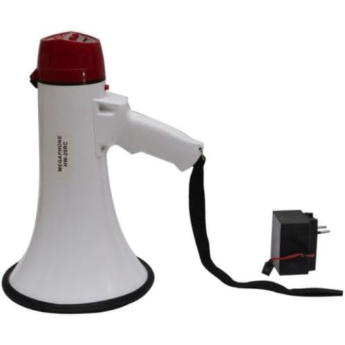 Unitex Megaphone 20 W in White and Red - HW-20RC | ميجافون يونيتكس 20 وات باللون أبيض وأحمر - HW-20RC