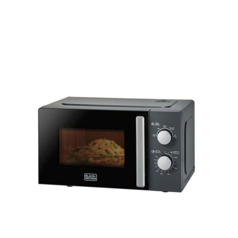 BLACK+DECKER Microwave Oven, 20 Liter, 700 Watt, Grey - MZ2015P-B5