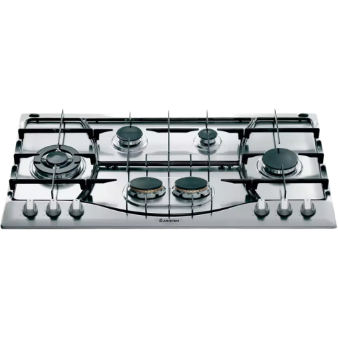Ariston Built-in Gas Hob, 90 cm, 6 Burners in Stainless Steel - PH960MSTIX | مسطح غاز بلت ان اريستون، 90 سم باللون ستانلس ستيل - PH960MSTIX