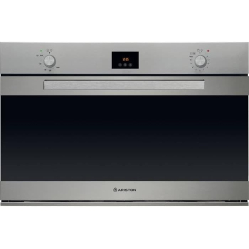Ariston Built-in Gas Oven, 90 cm, 97 Liter, Electric Grill, With Fan, Stainless Steel, GESM55IXA30 | اريستون فرن غاز بلت ان، 90 سم، 97 لتر، شواية كهرباء، بالمروحة، ستانلس ستيل، GESM55IXA30