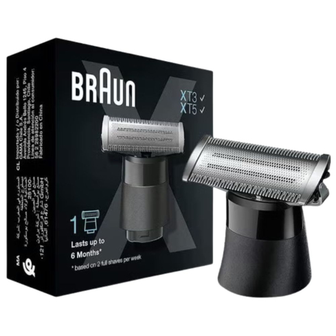 Braun Series X Replacement Blade 4D Blade 100% Waterproof in Black - XT10 | شفرة بديلة براون سيريز إكس شفرة 4D مقاومة للماء 100% باللون أسود - XT10