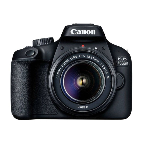 Canon EOS 4000D EF-S 18-55III DSLR Camera, 18 MP, Black