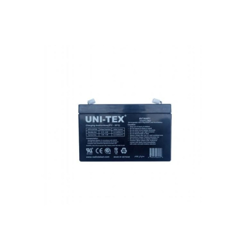 UNI-TEX Battery, 6V, 7A - Black