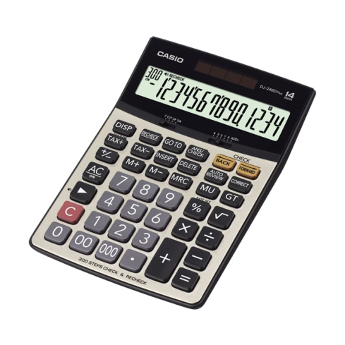 Casio DJ-240D PLUS Desktop Calculator - Multicolor