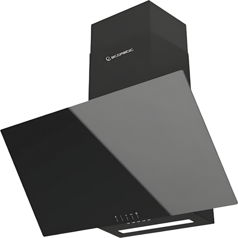 Ecomatic Kitchen Hood 60 cm in Black Crystal Glass | شفاط مطبخ إيكوماتيك 60 سم باللون زجاج كريستال أسود