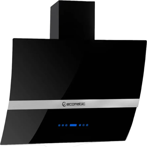 Ecomatic Kitchen Hood 90 cm in Black Glass | شفاط مطبخ إيكوماتيك 90 سم باللون زجاج أسود