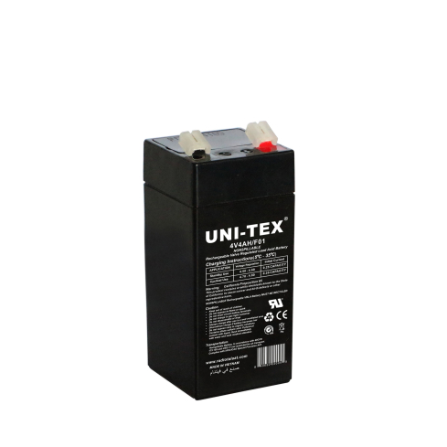 UNI-TEX F01 Rechargeable Battery, 4V, 4A - Black
