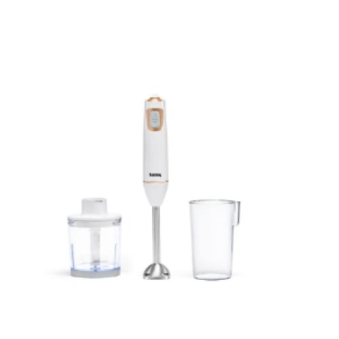 Tank Hand Blender With Chopper, 600ml, 600 Watt, White Rose Gold - CM-6003-1