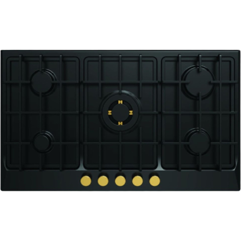 Fresh Built-in Gas Hob, 90 cm, 5 Burners in Black - HAFR90CMB | مسطح غاز بلت ان فريش، 90 سم باللون أسود - HAFR90CMB