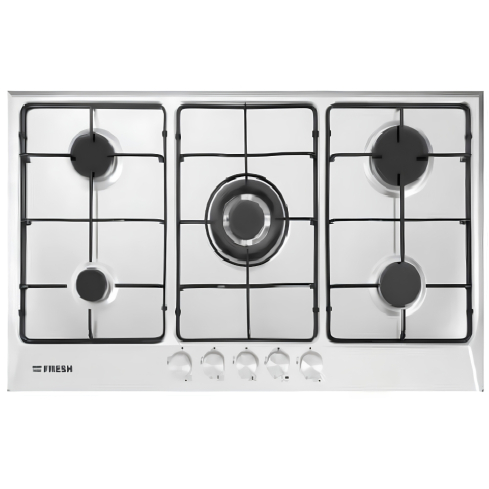 Fresh Built-in Gas Hob, 90 cm, 5 Burners in Stainless Steel - HAFR90CMS | مسطح غاز بلت ان فريش، 90 سم باللون ستانلس ستيل - HAFR90CMS