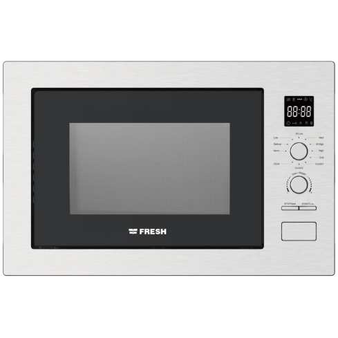 Fresh Built-in Microwave with Grill، 25 L، 850 W in Stainless Steel - FBMW-25ECG | ميكروويف بلت ان بشواية فريش، 25 لتر باللون ستانلس ستيل - FBMW-25ECG