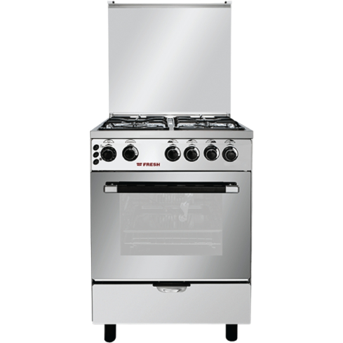 Fresh Gas Cooker 60 cm in Stainless Steel | بوتاجاز فريش 60 سم باللون ستانلس ستيل