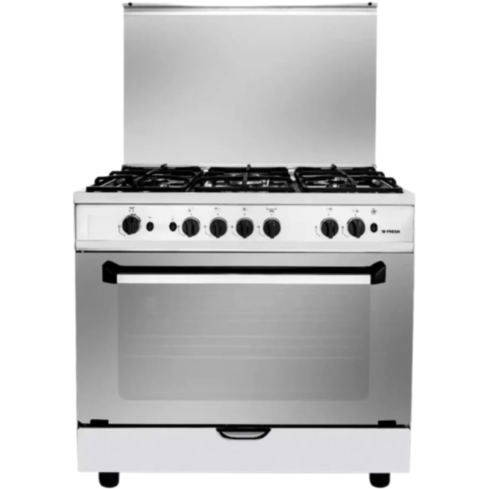 Fresh Gas Cooker 90 cm in Stainless Steel | بوتاجاز فريش 90 سم باللون ستانلس ستيل