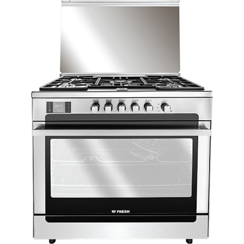 Fresh Gas Cooker 90 cm in Stainless Steel | بوتاجاز فريش 90 سم باللون ستانلس ستيل