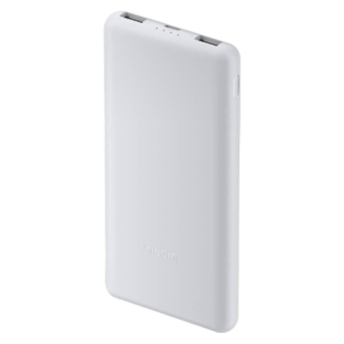 Xiaomi Lite Dual USB-C + USB-A Wired Power Bank, 10000 mAh, 22.5 Watt, 3 Ports, Light Grey 