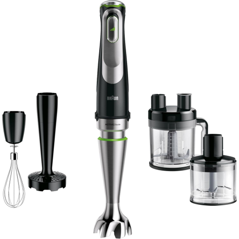 Braun MultiQuick 9 Multifunction Hand Blender, 2 Liter, 1200 Watt, Black Silver - MQ 9187XLI ( International Warranty )