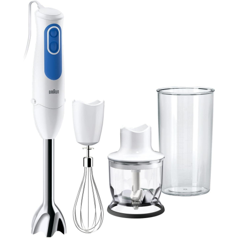 Braun Multi Quick 3 Hand Blender, 700 Watt, White Blue - MQ3025