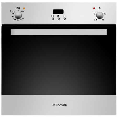 Hoover Built-in Gas Oven, 60 cm, 66 Liter, Gas Grill, With Fan, Stainless Steel, HGEGF2DD | هوفر فرن غاز بلت ان، 60 سم، 66 لتر، شواية غاز، بالمروحة، ستانلس ستيل، HGEGF2DD