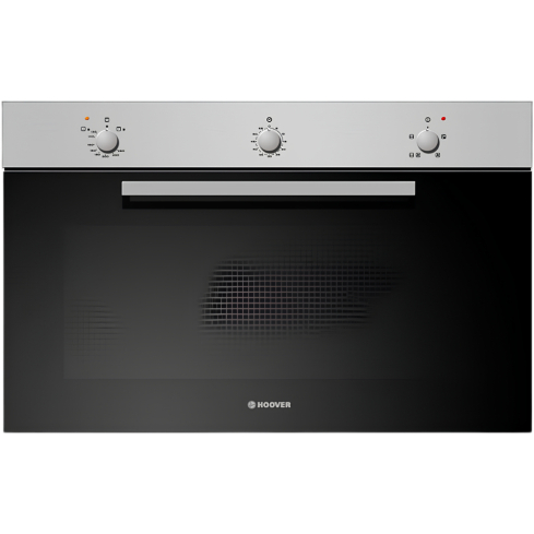 Hoover Built-in Gas Oven, 90 cm, 93 Liter, Gas Grill, With Fan, Stainless Steel, HGGF93 | هوفر فرن غاز بلت ان، 90 سم، 93 لتر، شواية غاز، بالمروحة، ستانلس ستيل، HGGF93