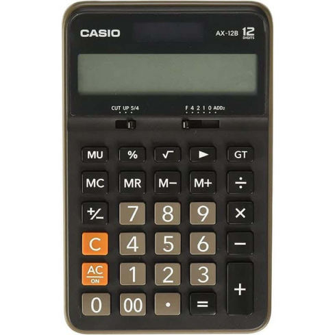 Casio AX-12B Practical Desk Calculator - Black