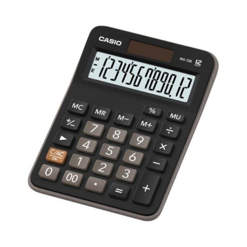 آله حاسبة مكتبية كاسيو، MX-12B-BK - اسود
