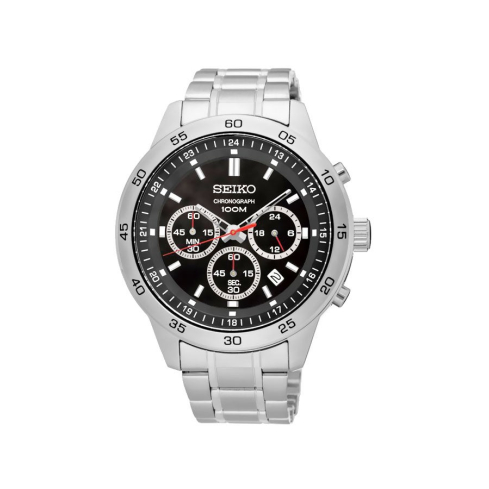 Seiko SKS519P1 Men's Water Resistant Chronograph Watch - Silver