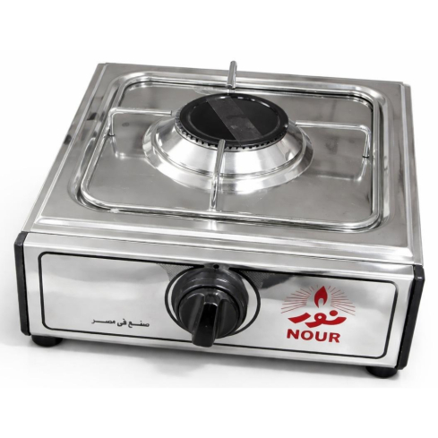 Noor Countertop Gas Hob in Stainless Steel | مسطح غاز سطح نور باللون ستانلس ستيل
