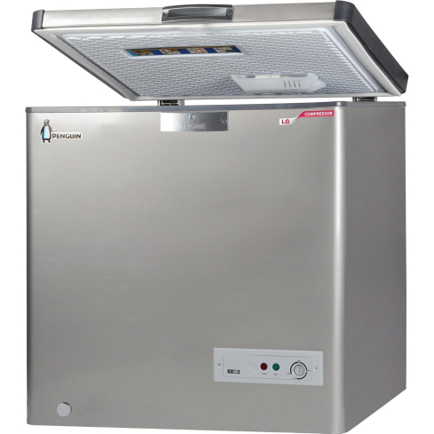 Penguin Deep Freezer 205 Liter in Stainless Steel - ES250- LG Compressor | ديب فريزر بنجوين 205 لتر باللون استانلس ستيل - ES250- LG Compressor