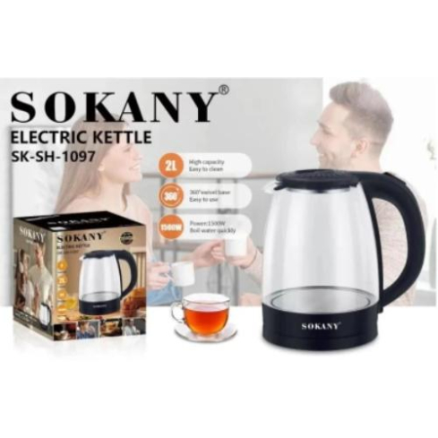 Sokany SK-SH-1097 Electric Kettle (2 L, Black)