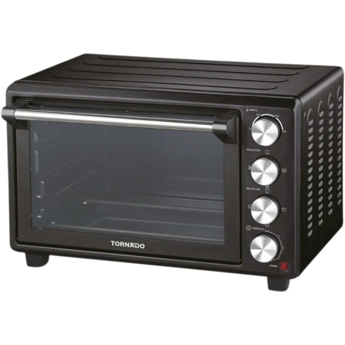 Tornado Countertop Electric Oven 46 Liter with Rotisserie in Black | فرن تورنيدو كهربائي 46 لتر بسيخ دوار باللون الأسود