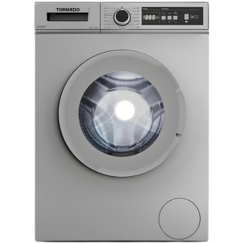 Tornado Front Load Washing Machine 6 kg in Silver - TWV-FN68SLOA | غسالة تحميل أمامي تورنيدو 6 كجم باللون فضي - TWV-FN68SLOA