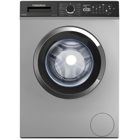 Tornado Front Load Washing Machine 7 kg in Silver - TWV-FN710SLOA | غسالة تحميل أمامي تورنيدو 7 كجم باللون فضي - TWV-FN710SLOA