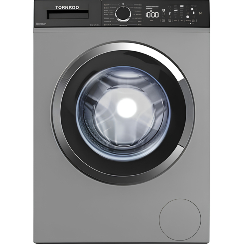 Tornado Front Load Washing Machine 8 kg in Silver - TWV-FN812SLOA | غسالة تحميل أمامي تورنيدو 8 كجم باللون فضي - TWV-FN812SLOA
